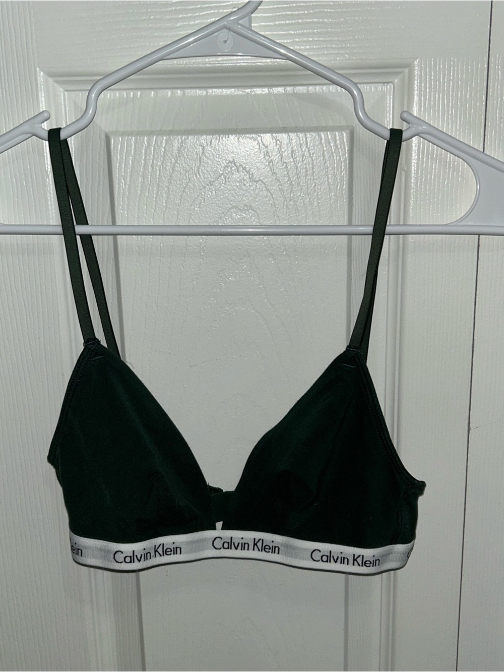 Calvin Klein Black Bralette with White Logo Band